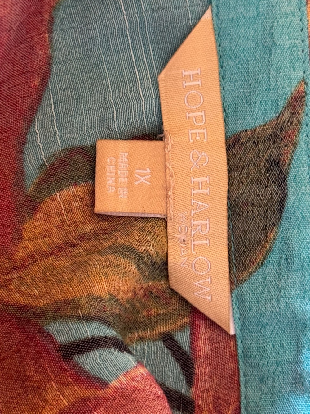 Teal and Multicolor Home Accent Scarf